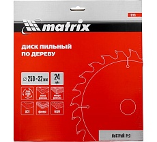 Диск пильный по дереву Professional (250x32 мм; 24Z) Matrix 73265