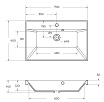 Раковина BelBagno Marino 70 BB700/450-LV-MR-AST