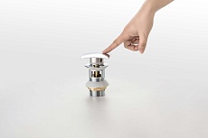 Донный клапан Aquatek AQ6004CR с переливом, Click-clack, хром
