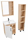 Мебель для ванной Grossman Флай 60 см дуб сонома/белый