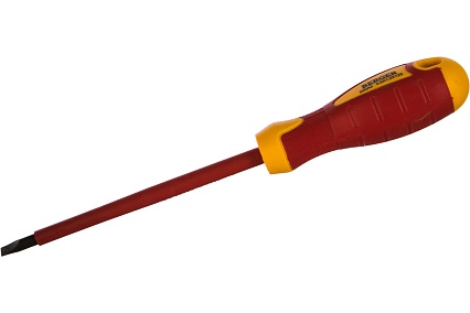 Диэлектрическая шлицевая отвертка SL5.5*125мм, до 1000V Berger BG BG1053