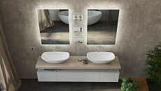 Мебель для ванной Velvex Gloss 185 см белый глянец