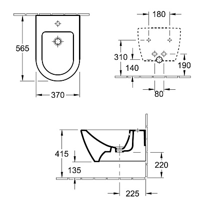 Подвесное биде Villeroy&Boch Subway 2.0 54000001