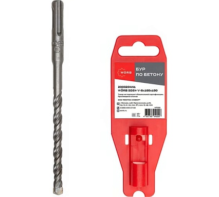 Бур по бетону WORB SDS-PLUS 8x160x100 мм WORB 2000204N1