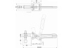 Зажим с горизонтальной рукоятью HS CLAMP HS-200-W