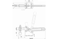 Зажим с горизонтальной рукоятью HS CLAMP HS-200-W
