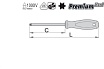 Отвертка Unior изолированная VDE 1000V, с утонченным жалом, PZ1х80мм 3838909240695