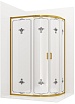 Душевой уголок Ambassador Royal 120x80 18015301 матовый с рисунком, золото