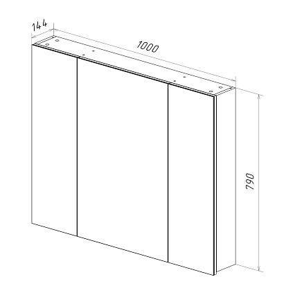 Зеркальный шкаф Lemark Universal 100x80 LM100ZS-U, белый глянец