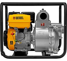 Бензиновая мотопомпа для грязной воды Denzel PX-80D 15 л.с., 3, 1500 л/мин, глуб 8 м / 99204