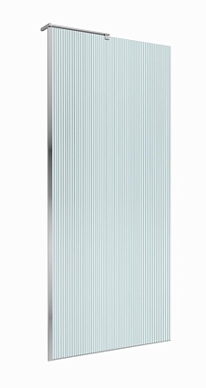 Душевая перегородка Belbagno UNO-L-1-TB-90-FL-Cr 90x200 рифленая, хром