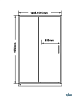 Душевая дверь Timo TD-150/03GR-6 150x195 графит, черный