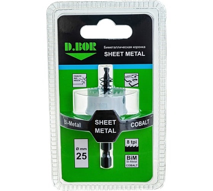 Коронка биметаллическая SHEET METAL 25 мм D.BOR D-HS-BIM-SM-20-025