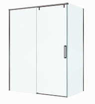 Душевой уголок BelBagno SOFT_CLOSE-1-AH-1-160/80-C-GM 160x80 прозрачный, оружейная сталь