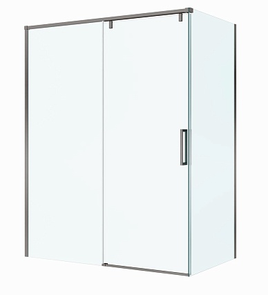 Душевой уголок BelBagno SOFT_CLOSE-1-AH-1-160/80-C-GM 160x80 прозрачный, оружейная сталь Душевой уголок BelBagno SOFT_CLOSE-1-AH-1-160/80-C-GM 160x80 прозрачный, оружейная сталь