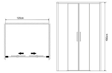 Душевая дверь Grossman Fly 120x190, прозрачное, хром GR-D120Fl