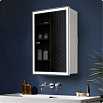 Зеркальный шкаф AQUAme 60X80 см белый, с подсветкой, антипар AQM9201