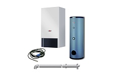 Газовый настенный конденсационный котёл Wolf CGB-50 комплект, одноконтурный, с дымоходом K8614758003