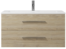 Тумба с раковиной Creto Ares 100 см светлое дерево