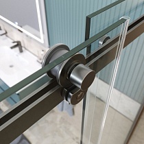 Душевая дверь BelBagno SOFT_CLOSE-2-BF-1-140-C-GM 140x200 прозрачная, оружейная сталь