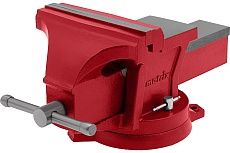 Слесарные тиски Matrix 200 мм, поворотные, с наковальней 18603