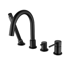 Смеситель на борт ванны Aquatek Европа AQ1348MB черный матовый