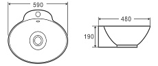 Раковина WeltWasser ELBACH 3072 59 см, 10000004584 белый глянец