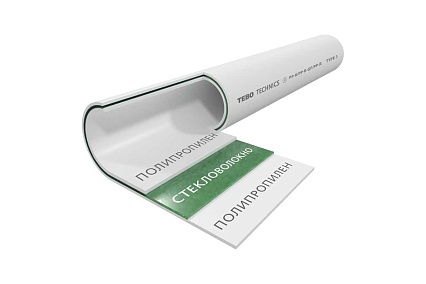 Труба TEBO PPR 25х3,5мм SDR7,4 армированная стекловолокном (2м) 030010503-02