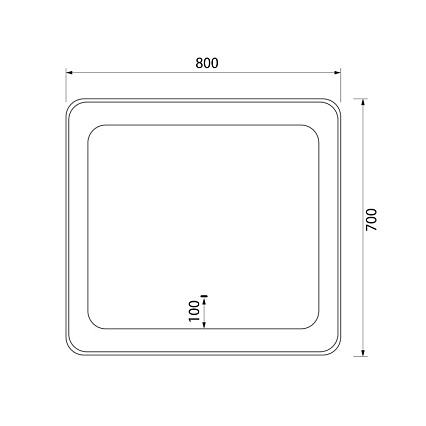 Зеркало Iddis Esper 80x70 см с подсветкой ESP8000i98