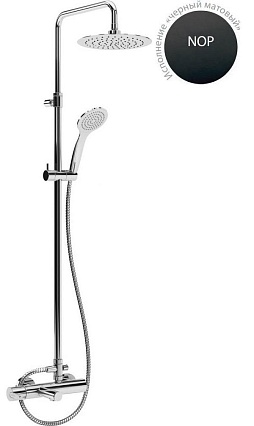Душевая стойка Cezares Leaf LEAF-CVDA-23-NOP черный матовый
