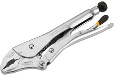 Зажим с фиксатором TOLSEN 250 мм, с закругленными губками 10049