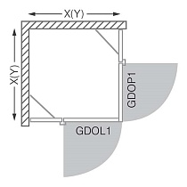 Душевая дверь Roltechnik Elegant Line GDOL1 150 см левая