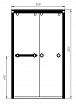 Душевая дверь Fra Grande 4-10-4-0-0-418 120x200 бронза