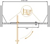 Душевая дверь Cezares MOLVENO-BA-12-90+40-C-Cr-IV 130x195 прозрачная