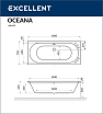 Акриловая ванна Excellent Oceana 160x75