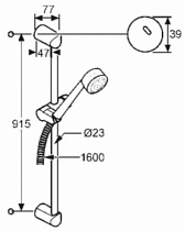 Душевой гарнитур Kludi Zenta 6085091-00 3 режима струи, белый