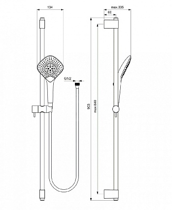 Душевой гарнитур Ideal Standard Idealrain Evo Jet Diamond XL3 B1764AA