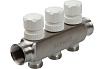 Квартирный коллектор Sanext ВР 1"х 3 контура НР 3/4" евроконус (под привод) 8213