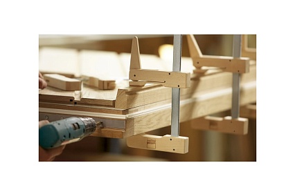 Струбцина BESSEY Klemmy деревянная 200/110, пробковая крошка для щадящего зажима BE-HKL20