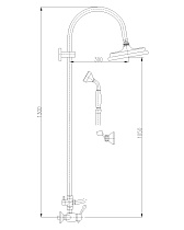 Душевая стойка Rav Slezak Labe L581.5/3SM