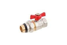 Шаровой кран AV Engineering 1/2", PN40, с внутренней резьбой, бабочка с уплотнительным кольцом AVE095012