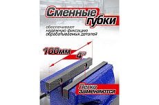 Стальные поворотные тиски с наковальней Forsage с захватом для труб 4&quot;, 100 мм F-6540204DT(58894)