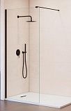 Душевая перегородка RGW Walk In WA-210B 80x195 с крючком для полотенца/халата, черный, прозрачное 351021008-14