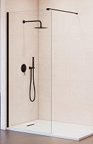 Душевая перегородка RGW Walk In WA-210B 80x195 с крючком для полотенца/халата, черный, прозрачное 351021008-14