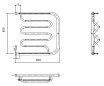 Полотенцесушитель водяной Aquanet Porto ПМ-2 80x60 см