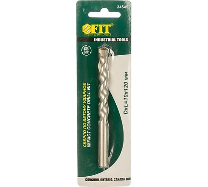 Сверло победитовое ударное по бетону (10х120 мм) FIT IT 34545