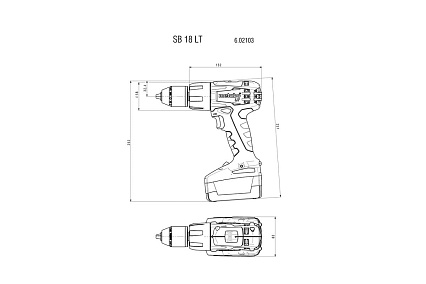 Аккумуляторная ударная дрель-шуруповерт Metabo SB 18 LT 602103800