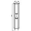 Шкаф пенал Руно 30 см угловой универсальный белый