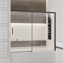 Шторка для ванны RGW Screens SC-45B 180x150 черный, прозрачная