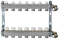 Коллекторная группа из нержавеющей стали ColSys 1805R22513 с отсечными, термостатическими и дренажными клапанами, 7 выходов 1805R22507
